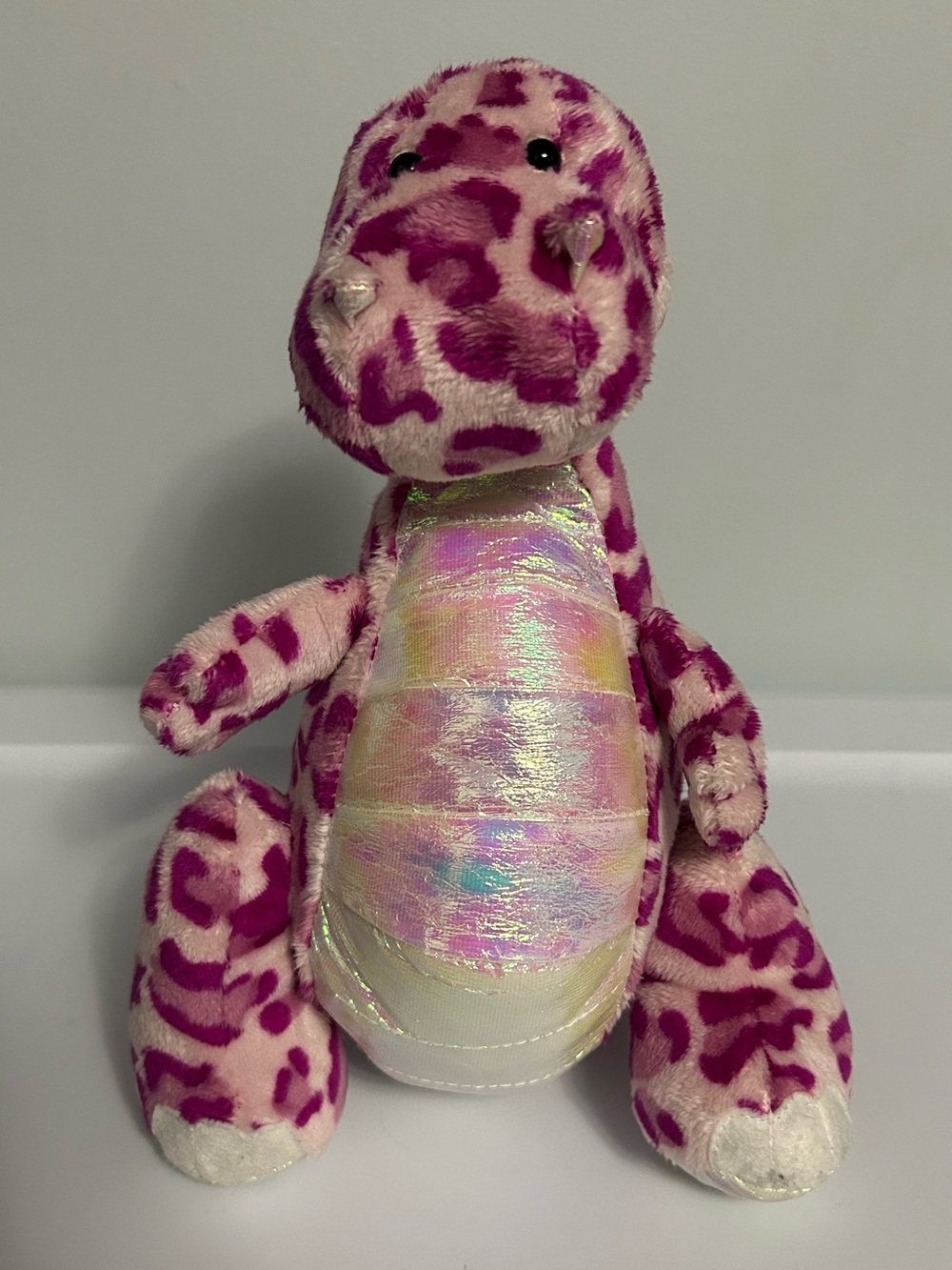 Webkinz Pink Leopard-Print Plush Dino with Iridescent Belly